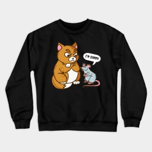 Funny Humor Sorry I'm Sorry Animals Funny Crewneck Sweatshirt